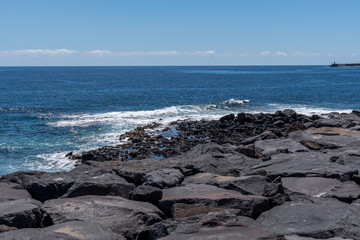 Fototapeta na wymiar Coast in Ponta Delgada City, Azores