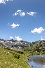 Fototapeta na wymiar Small lake near The Fish Lakes, Rila mountain, Bulgaria