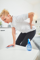 Injury while cleaning the house and doing daily housework.