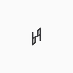 Obraz premium Letter H Abstract Logo Icon Design Template Vector