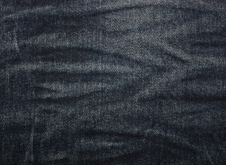 jean Denim fabric with wrinkles background texture