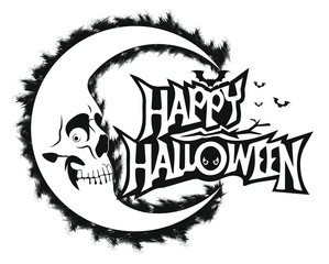 Happy Halloween message design background, vector illustration