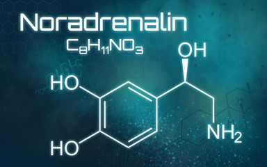 Chemische Formel von Noradrenalin © Zerbor