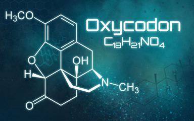 Chemische Formel von Oxycodon