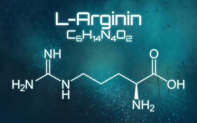 Fototapeta na wymiar Chemische Formel von L-Arginin