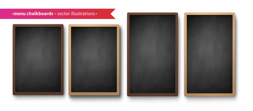 Vector collection of menu boards