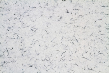 Light grey or white villus or fiber paper. Closeup