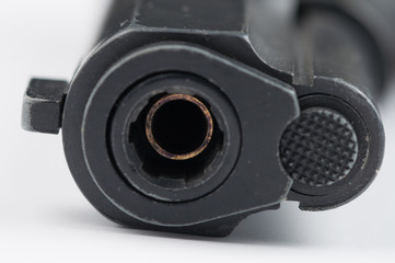 Gun isolated on white background.Pistol isolated