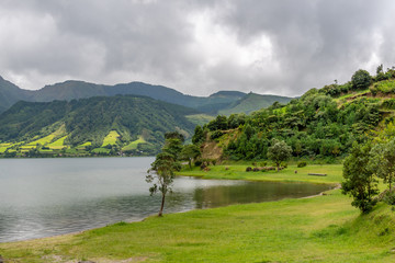 Typical landscape of the Seven Cities, Azores