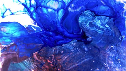 Nice Ink Abstract Psychedelic Paint Liquid Motion Background Texture Video.