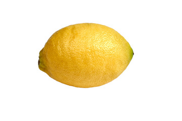 isolated lemon on white background.