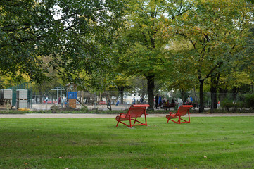 Herbst in Berlin - Humannplatz in Berlin-Prenzlauer Berg