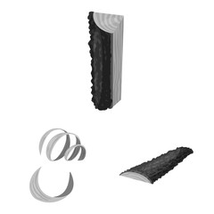 Vector design of forest and wooden sign. Set of forest and nature stock vector illustration.