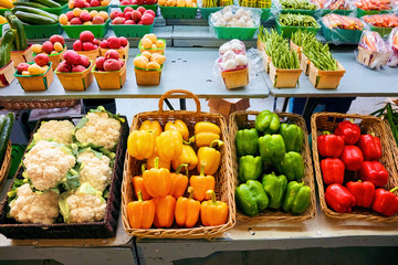 Fresh vegetables at the market