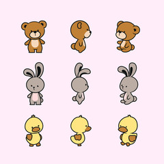 Cute animal collection pack