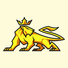 Lion logo vector background