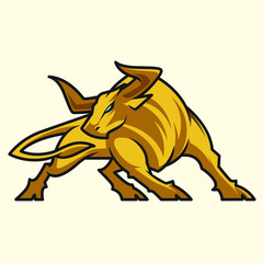 Bull logo vector background