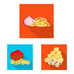 Vector design of taste and seasonin sign. Collection of taste and organic vector icon for stock.