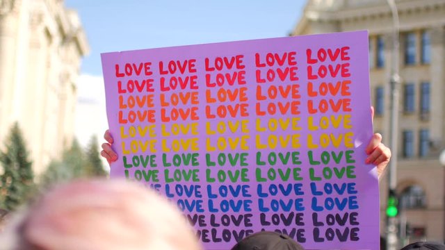 Pride March Posters. Signs in support of equality and solidarity