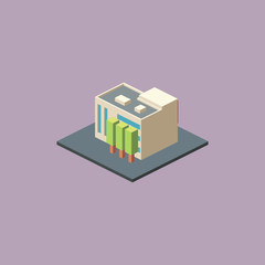 Isometric Hospital Isolated Images