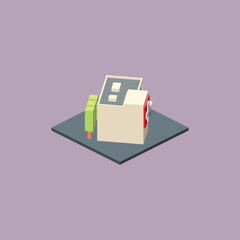 Isometric Hospital Isolated Images