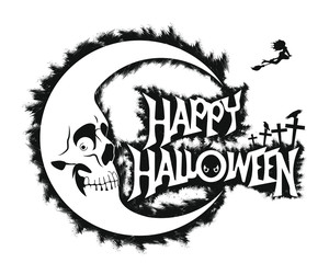 Happy Halloween message design background, vector illustration