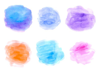 Pink and blue watercolor textures