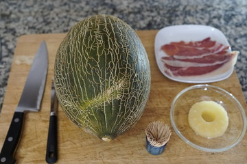 cocinando en casa postre melon con jamon paso a paso