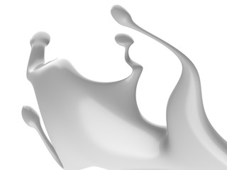 Fresh white milk liquid  splash