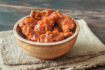 Bowl of buffalo wings