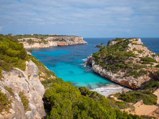 Cala des moro, Ibiza, Spanien, im Sommer