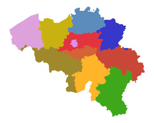Karte von Belgien