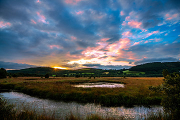 Fototapeta na wymiar Cors Caron National Nature Reserve near Tregaron in mid-Wales