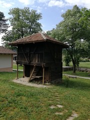 Serbian traditional wooden cottage