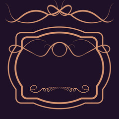 Royal Vintage Shield Logotype. Illustration with calligraphyc Luxury design elements