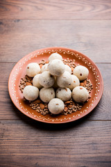 Rava Laddu or Semolina Laddoo Or Rawa Ladu, a popular sweet dish from Maharashtra, India
