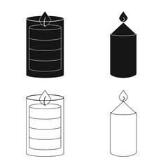 Vector illustration of relaxation and flame icon. Collection of relaxation and wax stock symbol for web.