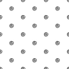 Abstract polka dot pattern with hand drawn dots. Cute vector black and white polka dot pattern. Seamless monochrome doodle polka dot pattern for textile, wallpapers, wrapping paper, cards and web.