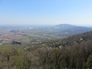 Fototapeta na wymiar Serbian ladscape from the top of the mountain Bukulja Serbia