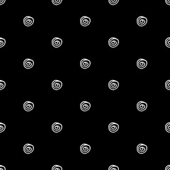 Abstract polka dot pattern with hand drawn dots. Cute vector black and white polka dot pattern. Seamless monochrome doodle polka dot pattern for textile, wallpapers, wrapping paper, cards and web.