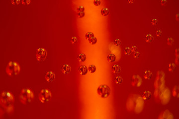 Abstract bubbles in orange color