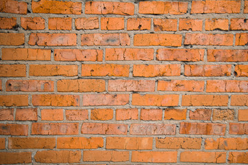 brick wall background. brick house. red wall.