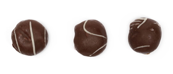 Traditional sweet pastries, cakes set and collection isolated on white background, top view