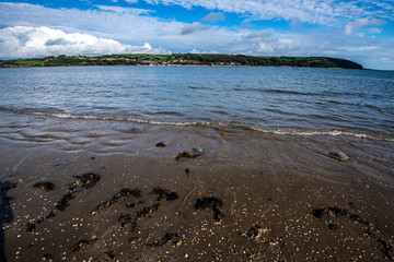 View of Llansteffan Beach in South Wales