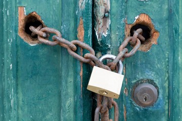 Padlock and chain