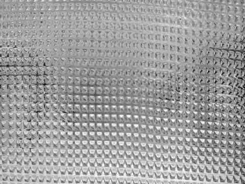 Сorrugated glass, squere mosaic patern, background, black and white