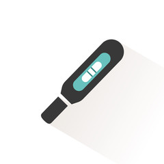 Pregnancy test. Flat icon with beige shade. Pharmacy vector illustration