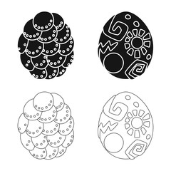 Fototapeta premium Isolated object of animal and prehistoric sign. Collection of animal and cute stock symbol for web.