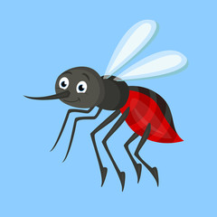  Illustration of small gnat flying
