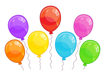 Set of colorful balloons